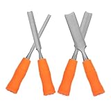 Hoement 4 Stück Teiliges Holzschnitzwerkzeug Set Stahl Halbkreis Stechbeiteln Ergonomische Holzgriffe Profi Schnitzbeitel für Holzschnitzer und Handwerker