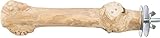 TRIXIE Vogel Käfigzubehör SITZSTANGE MIT SCHRAUBBEFESTIGUNG, KAFFEEHOLZ, 20 cm/ 20-30 mm - 58740
