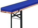 Biertisch-Set für den Außenbereich, mit Rückenlehne, 140 x 25 x 5 cm, gepolstertes Polster, hochdichter Schaumstoff, rutschfest, waschbar, ideal für Partyzelte und Sitzgelegenheiten im Innen- und