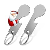 Einkaufswagenlöser aus Metall| Abnehmbarer Einkaufswagenchip als Schlüsselanhänger | Edelstahl Einkaufswagen Schlüsselanhänger