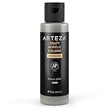 ARTEZA Craft Acrylfarbe, A002 Koalagrau, 118 ml Flasche, wasserbasierte, mischbare, matte Acrylfarbe für Kunst- und DIY-Projekte auf Glas, Holz, Keramik, Stoffen, Papier und Leinwand