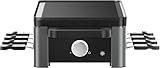 WMF Master Raclette Grill mit Keramikpfännchen und Schiebern, Raclette 8 Personen, 1500 W, mit Ablage, variable Temperaturkontrolle, antihaftbeschichtet, spülmaschinengeeignet, edelstahl schwarz matt