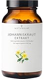 Naturkur® Johanniskraut 500mg 10:1 Extrakt (5000mg reines Johanniskraut) - 240 Kapseln im Apothekerglas - Hypericin & Hyperforin, vegan, ohne Zusatzstoffe, in Handarbeit hergestellt