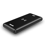 Philips DLP1011Q/00 - Power Bank mit kabelloser Qi-Ladefuntion - 1X Typ-C und 2X USB-A Ausgänge - LED Indicator - 10.000 mAh - Schwarz