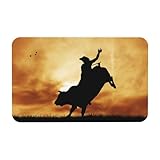 IguaTu Cool Bull Riding rutschfeste Kieselgur Badematte 50 x 80 cm – weich, saugfähig, schnell trocknender Bodenteppich für Badezimmer, Küche und Eingangsbereich