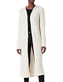 Urban Classics Damen TB1750-Ladies Hooded Feather Cardigan Kapuzenpullover, whitesand, M