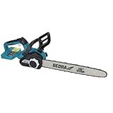 Akku-Kettensäge 18’’, 2x 18 V, DEDRA, Führungsschiene 18', doppelte Stromversorgung, mit Sicherheitsbremse, bürstenloser Motor, werkzeuglose Kettenspannung