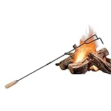 Mxshc Feuer-Poker für Feuerstelle im Freien, Feuer-Poker | Robuster Feuerschalen-Poker - Kamin-Schürhaken, 84,8 cm langer Lagerfeuer-Schürhaken mit Holzgriff für Camping