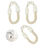 3 Stück Türstopper Klinke, 60 cm Baumwolle Klemmschutz für Türen, Türkordel Klemmschutz für Kinder, Sicherheit Fingerschutz und Haustier