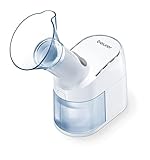 Beurer SI 40 Dampfvernebler, zur Anwendung für Mund, Nase und Rachenraum bei Erkältungen, Verneblung von Flüssigkeiten und ätherischen Ölen, extra leise