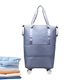 Generisch Shoulder Bag with Wheels - Wheeled Handbag Travel Luggage, Under-Seat Organizer for Clothes and Essentials | Ideal Gym, Shopping, Weekend Trips, Holiday, Quick Getaways
