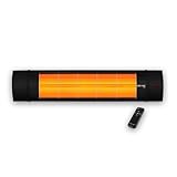 OPRANIC PRO V70R Infrarot Heizstrahler Outdoor – Deckenheizstrahler– Heizstrahler Terrasse Elektrisch – Terrassenheizer – IP65 wasserdicht – Fernbedienung – Timer (Tiefschwarz)