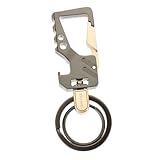 Sosoport Doppelter Schlüsselanhänger aus Zinklegierung mit Schnellverschluss Robuster Schlüsselring für Auto Hausschlüssel Leichter Langlebiger Schlüsselclip für Arbeit und Alltag