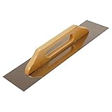 Reibebrett 130 x 480 mm aus Edelstahl m. Holzgriff Glattkelle Glätter Glattkelle Glätte