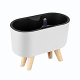 Fhlprte Plastik Blumentopf Selbstwässernde wasserspeicher mit Wasseranzeiger WeißBlumentopf Set 27.5 * 14 * 13cm für den Außenbereich, Innenbalkon, Innenhof, dekorativer Wand-Blumentopf (Stil 1)