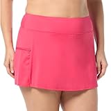 BEACH HOUSE Emma Swim Skort – bescheidener Badeanzug in Übergröße mit integrierten Shorts, Rose, 50 Mehr