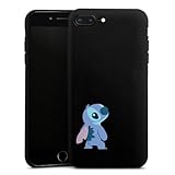 Silikon Hülle kompatibel mit Apple iPhone 8 Plus Case schwarz Handyhülle Lilo & Stitch Fanartikel Disney
