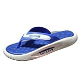 Generisch Casual Paar Hausschuhe Bommel Herren,Einfarbig Plattform Flach,Zehensandalen Sommer,Outdoor Dicke Strand Herrenschuhe,High-End-Flip-Flops Schuhe 42 Schwarz