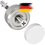 Raumhero Türstopper Wand Edelstahl (1x) Wandpuffer zum Schrauben - 100% Made in Germany - Türpuffer Wand, Türstopper Wandmontage - Edles Design für Zuhause (zum Bohren, Weiß)
