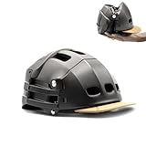 Overade Plixi Faltbarer Helm für Fahrräder, E-Scooter - Volumen durch 3 geteilt - ce en1078 Zertifiziert, gleicher Schutz wie EIN klassischer Helm (Titanium Grey, L/XL (59-62 cm))