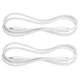 TEHAUX 2 Stück USB C Ladegerät Kabel Schnelles USB C Ladekabel Tpe Weiß für Hohe Geschwindigkeit Tragbar für Zuhause und Unterwegs