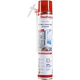 fischer Schnell-Montageschaum PU S 750, Bauschaum für Verfüllung, Dämmung & Isolierung, PU-Schaum inkl. Adapter für sofortigen Einsatz, 750 ml