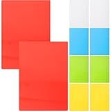 KICHOUSE 10 Stück Farbige PVC Karteikarten 148X21cm Leere Lernkarten mit Glatter Oberfläche Multifunktionale Notizkarten für Schule und Büro