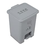 Housoutil 15L Tretmülleimer aus Kunststoff mit Dicht Schließendem Deckel Geruchsdichter Abfallbehälter für Zuhause und Büro Formstabil und Farbecht