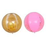 SOPOTUTU 1 Satz Aufblasbarer Glitzer Strandball Transparente Schwimmspielzeuge für Strand und Sommerfeste Spaß für Erwachsene aus Gefertigt
