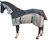 eQuitack Your Passion Is Our Mission Regendecke Fliegendecke 600D Wasserdicht BLAU & GRAU 2-in-1 Grau - 135cm