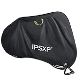 IPSXP Fahrradabdeckung,Schwergewicht 210D Oxford Fahrrad Abdeckungen Wasserdicht(208×112×76cm-Schwarz),Wasserdicht, Schneefest,Staubdicht und UV-Geschützt,Geeignet für alle Fahrradtypen