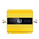 Kangtm GSM 900 MHz Mini Mobile Phone Signal Amplifier Booster Repeater mit LCD-Display Gold Metall EU-Stecker