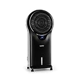 Klarstein Luftkühler mit Wasserkühlung, 3-in-1 Verdunstungskühler, Luftbefeuchter & Ventilator, Mobile Klimageräte Luftkühler mit 5,5L Tank, 90W Air Cooler mit Nachtmodus, 1600m³/h Luftstrom
