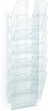 Durable Prospekthalter Wand (Flexiplus 6 Zeitschriftenhalter A4 Hochformat) 1 Set, transparent, 1700008401