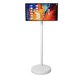 21,5-Zoll-Touchscreen-Fernseher, Drehbarer 1080p-Touchscreen 4+64G mit 5-MP-Kamera, Bodenstehendes Smart-Mobile-TV-Support-Whiteboard (EU-Stecker 100–240 V)