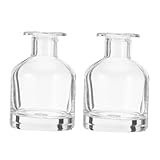 VICASKY 2 Stück Nachfüllbare Glas duftöl Diffuser Flaschen Zylindrische Aroma Diffuser Behälter für Ätherische Öle Gleichmäßige Duftverteilung Kompakt und Tragbar für Raumduft und DIY
