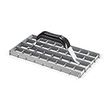 blizz-z Profi-Gitterrabot gezahnt (1 Stück) 280 x 140 mm | aus Stahl, mit Kunststoffgriff | Putzhobel für Porenbeton, Kalkzementputz, Sandstein | Made in Germany
