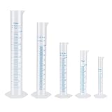 Messbecher aus Kunststoff, Messzylinder, Messbecher, Messwerkzeuge, Labor-Reagenzglas, Ausgießer, 10 ml, 25 ml, 50 ml, 100 ml, 250 ml, 5 Stück