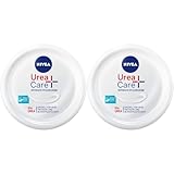 NIVEA Urea + Care Intensive Pflegecreme (300 ml), Feuchtigkeitscreme pflegt und beruhigt trockene & beanspruchte Haut, Urea Creme spendet wertvolle Feuchtigkeit (Packung mit 2)