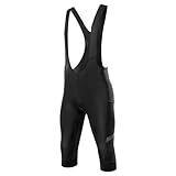 Santic Fahrrad-Trägerhose Herren 3/4 Hohe Elastizität Radfahren Bib Shorts Schwarz L