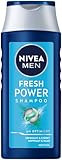 NIVEA MEN Fresh Power Shampoo mit Menthol, Haarshampoo ohne Silikone erfrischt und stärkt Kopfhaut & Haar, pH-optimierte Haarpflege mit Frische-Kick (250 ml)