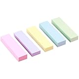 WOLMIK 500 Stück Farbige Haftnotizen 75 x 20 mm, Selbstklebende Klebezettel, Helle Haftnotizzettel, Klebezettel die als Tabs for Books und Index Annotating Tabs, für Büro Zuhause Schule Sitzung