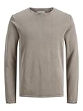 JACK & JONES Herren Jjeleo Knit Crew Neck Noos Pullover, Crockery, L EU