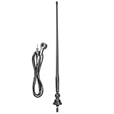 tomzz Audio 1000-001 Hochflexible Universal Gummi Antenne AM/FM UKW ca. 1,3m Kabel DIN Stecker Auto Boot Traktor Outdoor