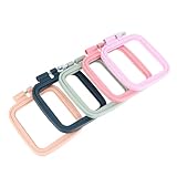 Toyvian 5 Stück Kunststoff Kreuzstichrahmen Quadratische Stickrahmen mit Stellschraube Selbstgemacht Stickzubehör für Handarbeit Wanddekoration und Kreuzsticharbeiten