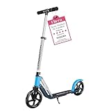 HUDORA BigWheel Pure Scooter - Stabiler Aluminium-Roller mit Ständer - Höhenverstellbarer & zusammenklappbarer Cityroller für bis zu 100kg - Tretroller für Jugendliche und Erwachsene