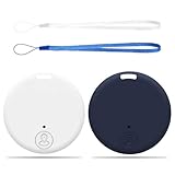 2 Pack Smart Air Tag Tracker, Schlüsselfinder Bluetooth 5.2, intelligenter Tracker für Hunde, Fahrrad, Geldbörsen, Koffer, GPS-Tracker, kompatibel mit Android und iOS, akustischer Alarm
