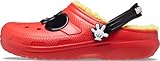 Crocs Kids' Classic Lined Disney Clog Minnie Shoes, Mickey Mouse, 3 US Unisex Little