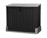 tepro Keter Mülltonnenbox Store it Out Midi, Schwarz, 845L, aus Kunststoff