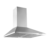 Respekta Dunstabzugshaube / Wandhaube 60 cm / Edelstahlgehäuse / Abluft - und Umluftfunktion / CH22058IX-B / B / 59 – 64 dB